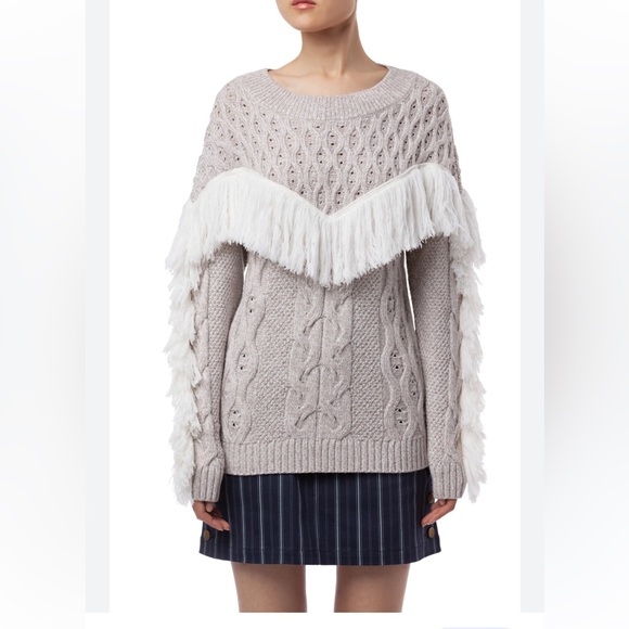 AMUR Ulla wool fringe sweater size medium - Picture 1 of 8